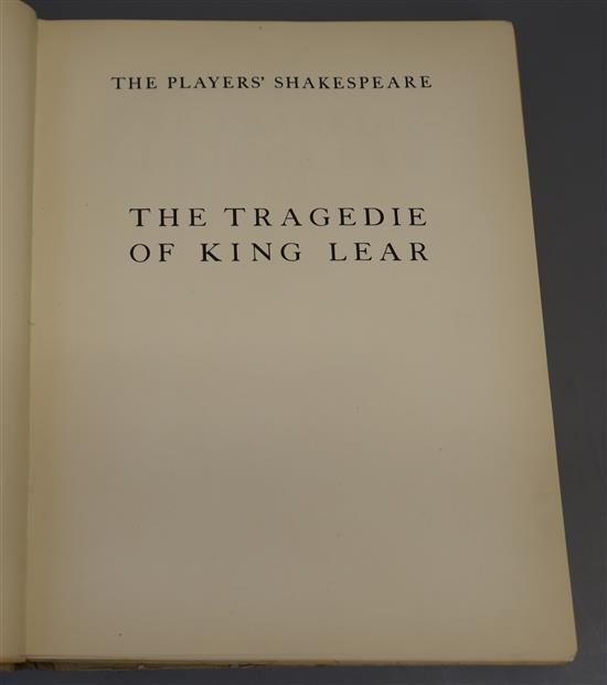 Shakespeare, William - Shakespeares The Tragedie of King Lear Newly Printed from the First Folio of 1623,